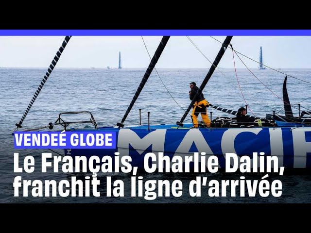 ⁣Vendée Globe : Le skipper français, Charlie Dalin, franchit la ligne d'arrivée !