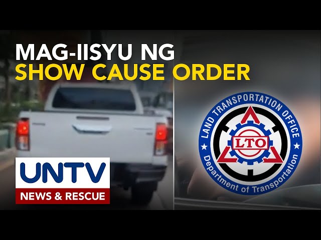 ⁣Pick up truck driver na dumaan sa EDSA busway at nagpakilalang VIP escort, iimbestigahan—DOTr