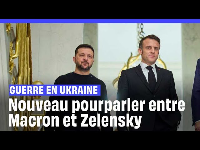 ⁣Guerre en Ukraine : Macron et Zelensky discutent de l'envoi possible de militaires européens