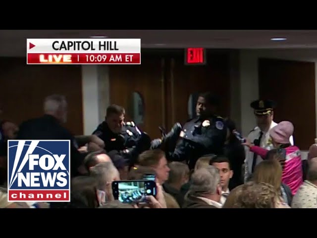 ⁣WATCH: Hecklers removed from Pete Hegseth's confirmation hearing