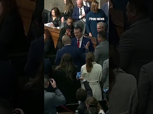 ⁣Pete Hegseth greeted with "USA!" chants at his Senate confirmation hearing