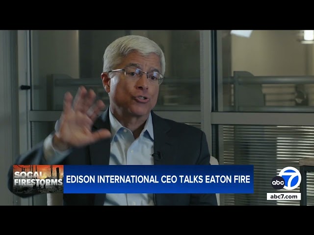 ⁣Edison International CEO talks to ABC7 about theory that powerlines ignited fires