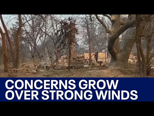 ⁣Hurricane-force winds return to California fire zones today