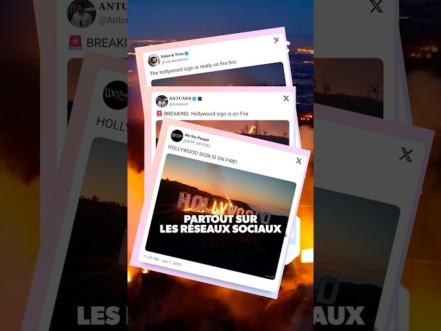 ⁣IA/Los Angeles : Attention aux fausses images du panneau Hollywood en feu !