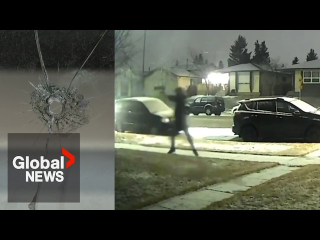 ⁣Calgary home shot up by BB gun, suspects caught on camera