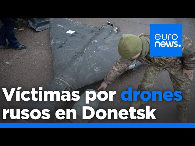 ⁣Varios ataques de drones rusos matan a dos personas y hieren a 19 en Ucrania