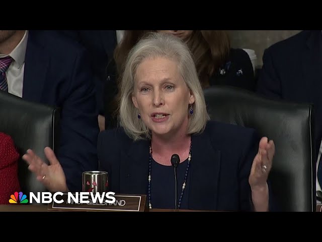 ⁣Senator Kirsten Gillibrand grills Pete Hegseth over comments on women