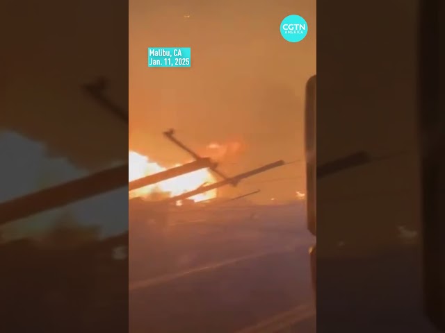 ⁣Los Angeles fires: Footage from streets to skies.