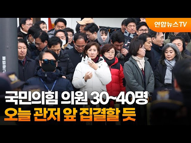 ⁣국민의힘 의원 30~40명, 오늘 관저 앞 집결할 듯 / 연합뉴스TV (YonhapnewsTV)