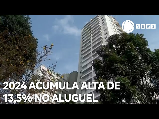 ⁣2024 fecha com alta acumulada de 13,5% no aluguel