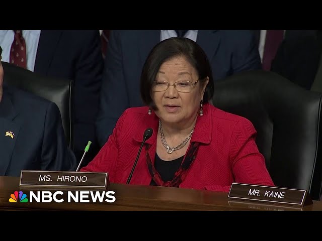 ⁣Hirono questions Hegseth on sexual assault, Greenland and past comments