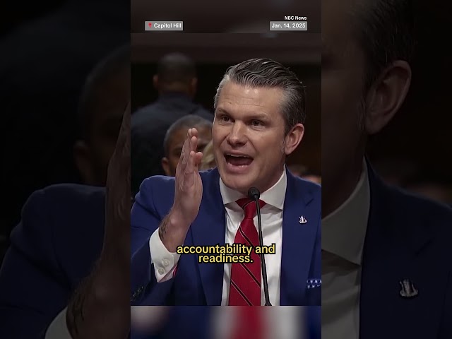 ⁣Protestors interrupt Trump's defense secretary pick Pete Hegseth at confirmation hearing