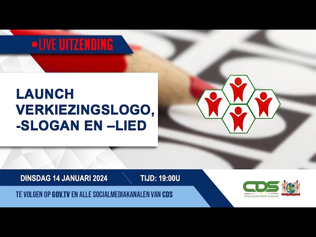 ⁣LAUNCH VERKIEZINGSLOGO, SLOGAN EN LIED CAMPAGNE 14-1-2025