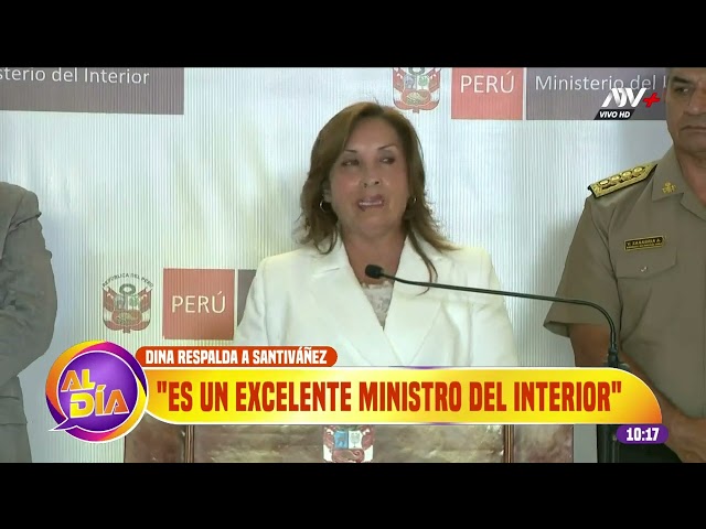 ⁣Presidenta Boluarte respalda públicamente a Juan Santiváñez: "Es un excelente ministro del Inte