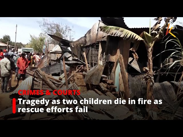 ⁣Tragedy as two children die in fire as rescue efforts fail