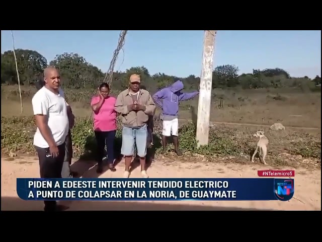 ⁣Piden a EDEESTE intervenir tendido eléctrico a punto de colapsar en La Noria