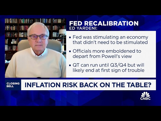 ⁣We should be concerned about inflation scare over the next few months, says Ed Yardeni