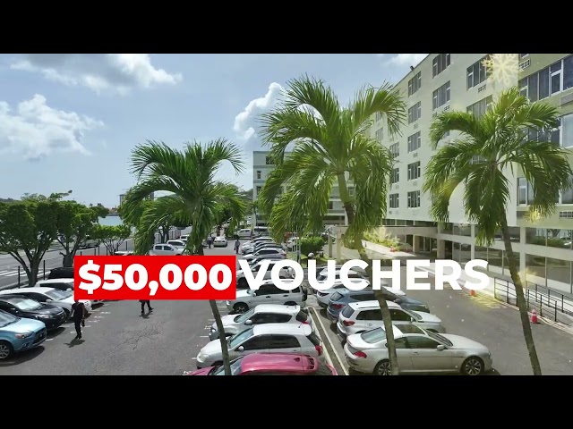 ⁣Government distributes $50,000 in food vouchers for the less fortunate