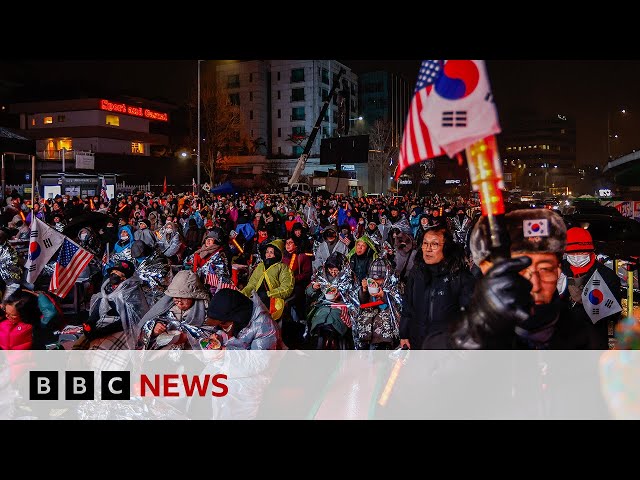 ⁣South Korea investigators attempt to arrest impeached president for second time | BBC News