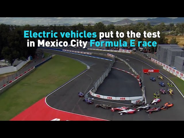 ⁣Electric vehicles put to the test in Mexico City Formula E race