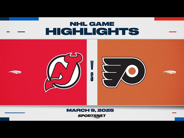 ⁣NHL Highlights | Devils vs. Flyers - March 9, 2025