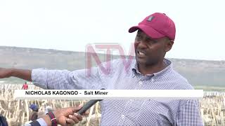 ⁣Climate change threatens Lake Katwe's traditional salt industry