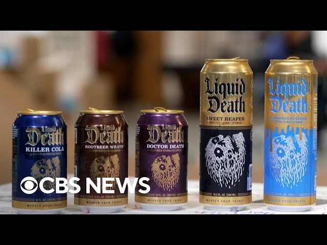 ⁣How canned water brand Liquid Death made its mark