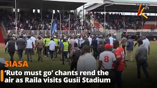 ⁣‘Ruto must go’ chants rend the air as Raila visits Gusii Stadium