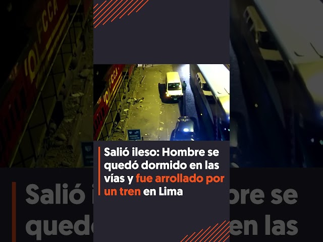 ⁣Salió ileso: Hombre ebrio se quedó dormido en las vías y fue arrollado por un tren en Lima