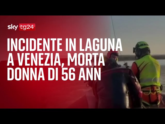 ⁣Incidente in laguna a Venezia, morta donna di 56 anni