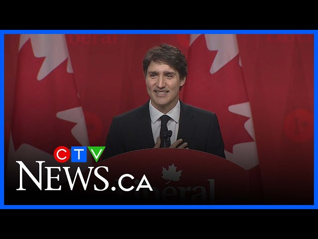 ⁣‘I’m damn proud of what we’ve done’: Trudeau delivers speech as outgoing prime minister