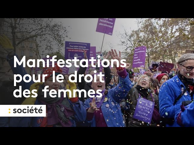 ⁣Manifestations pour le droit des femmes