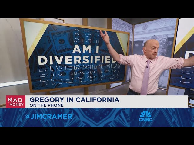 ⁣Jim Cramer grades viewer portfolios on diversification