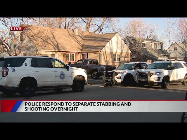 ⁣Police respond to separate stabbing and shooting overnight