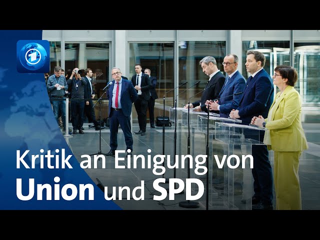 ⁣Nach Sondierungen: Kritik an Einigung von Union und SPD