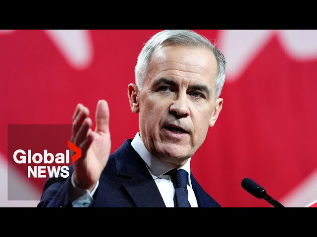 ⁣Carney promises to eliminate carbon tax, fight Trump tariffs in 1st speech as Liberal leader