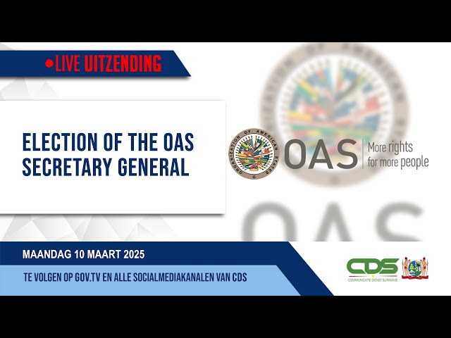 ⁣ELECTION OF THE OAS SECRETARY GENERAL 10-03-2025