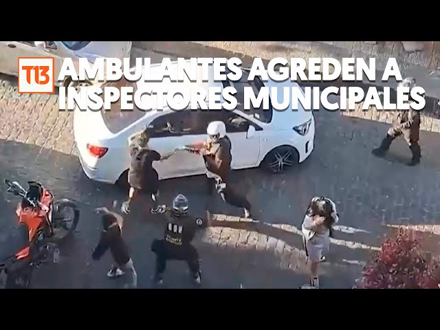 ⁣Vendedores ambulantes agreden a inspectores municipales en Viña del Mar