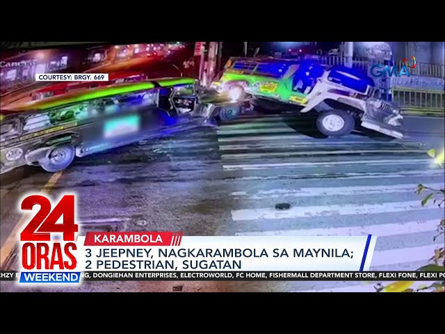 ⁣3 jeepney, nagkarambola sa Maynila; 2 pedestrian, sugatan | 24 Oras Weekend