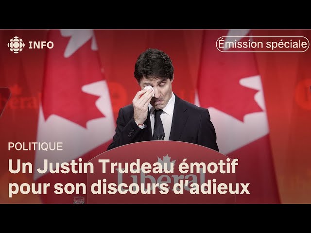 ⁣Le discours d'adieu de Justin Trudeau aux militants libéraux