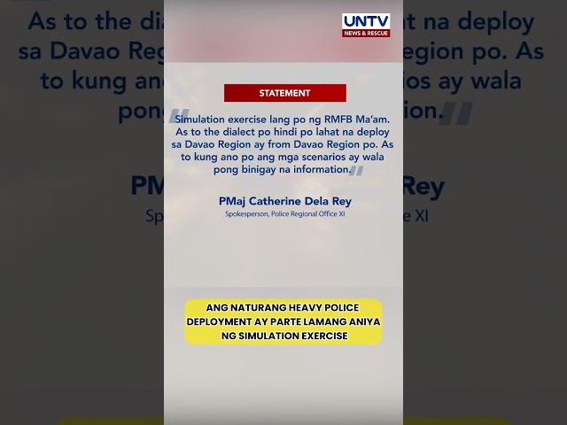 ⁣Pagdagsa ng mga pulis sa Davao International Airport, simulation exercise lamang — PRO 11