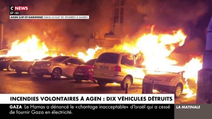 ⁣Inquiétudes à Agen après l'incendie de plusieurs voitures en plein centre-ville devant un collè