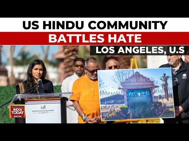 ⁣Hindu Community Battles Hate: Call for Peace After US Temple Desecration