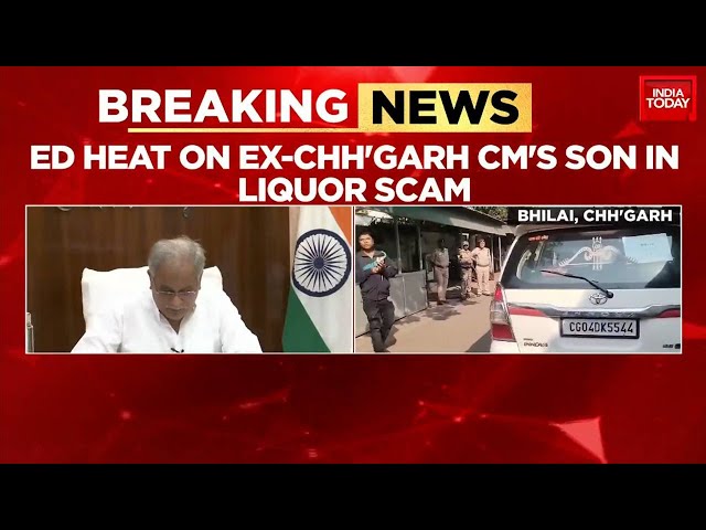 ⁣ED Raids 15 Locations In Chhattisgarh, Heat On Ex-CM Bhupesh Baghel's Son Over Liquor Scam