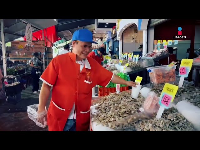 ⁣Arranca la venta de mariscos en el Mercado del Mar rumbo a la Semana Santa | Imagen Noticias Fin de