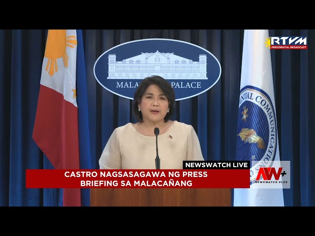 ⁣Castro nagsasagawa ng press briefing sa Malacañang | NewsWatchLive