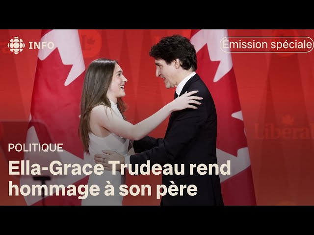 ⁣« Pour moi, c'est juste papa » : la fille de Justin Trudeau a pris le micro pour introduire son