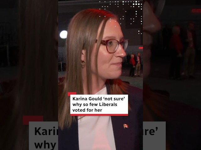 ⁣Karina Gould ‘not sure’ why so few Liberals voted for her