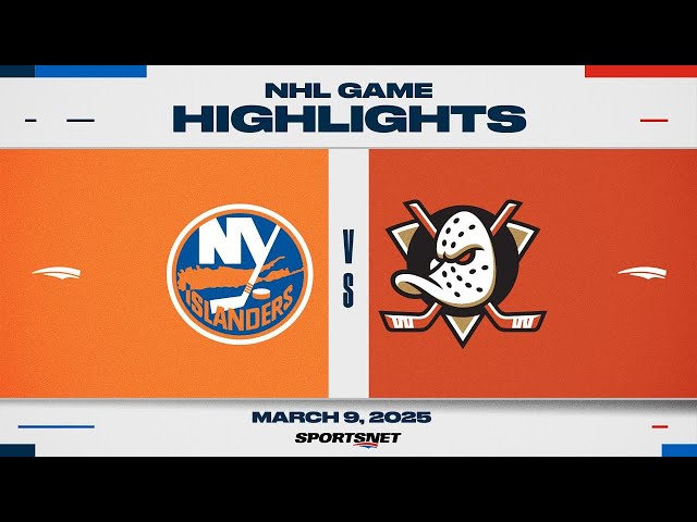 ⁣NHL Highlights | Islanders vs. Ducks - March 9, 2025