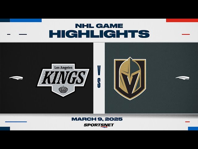 ⁣NHL Highlights | Kings vs. Golden Knights - March 9, 2025